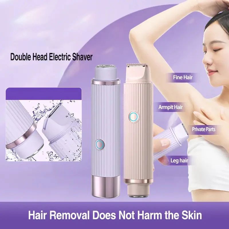 Double Head Electric Shaver for Men & Women – Rechargeable & Waterproof