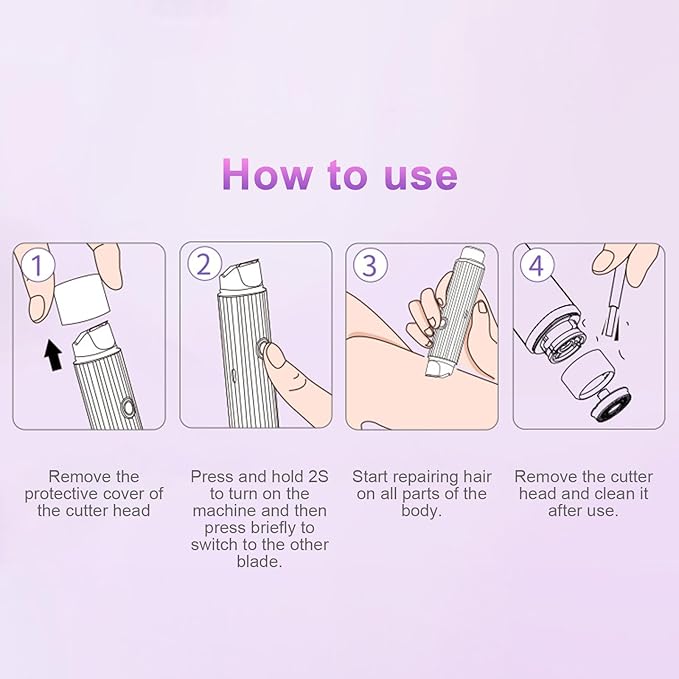 Double Head Electric Shaver for Men & Women – Rechargeable & Waterproof